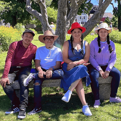 Marta, Jose, Bryan and Katelynn enjoy a family day.