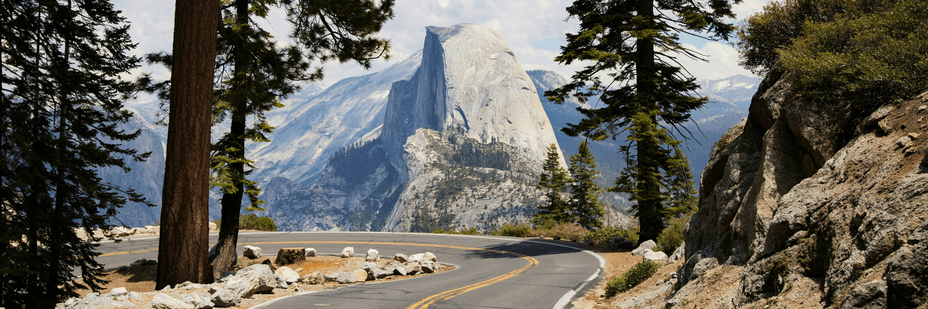 Photo of scenic road in Yosemite National Park