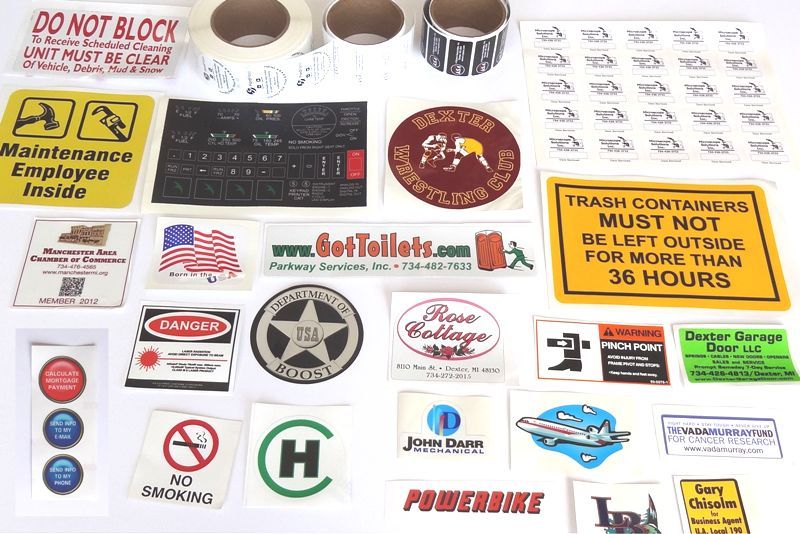 Decals, Stickers and Labels