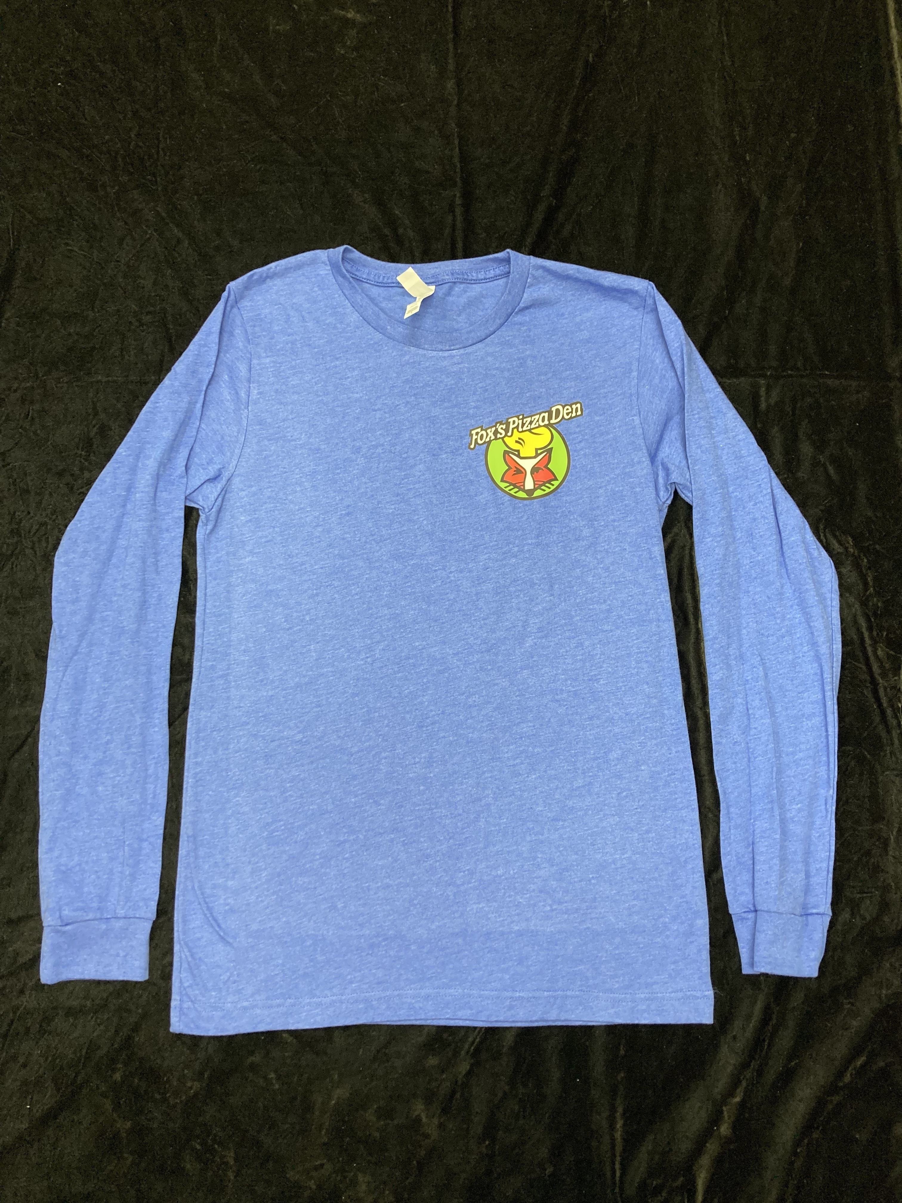 SALE Fox's Logo - Medium Heather Blue Long Sleeve Shirt