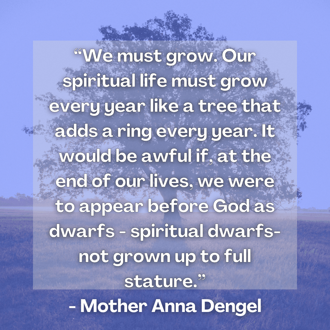 Mother Anna Dengel on Spiritual Growth.