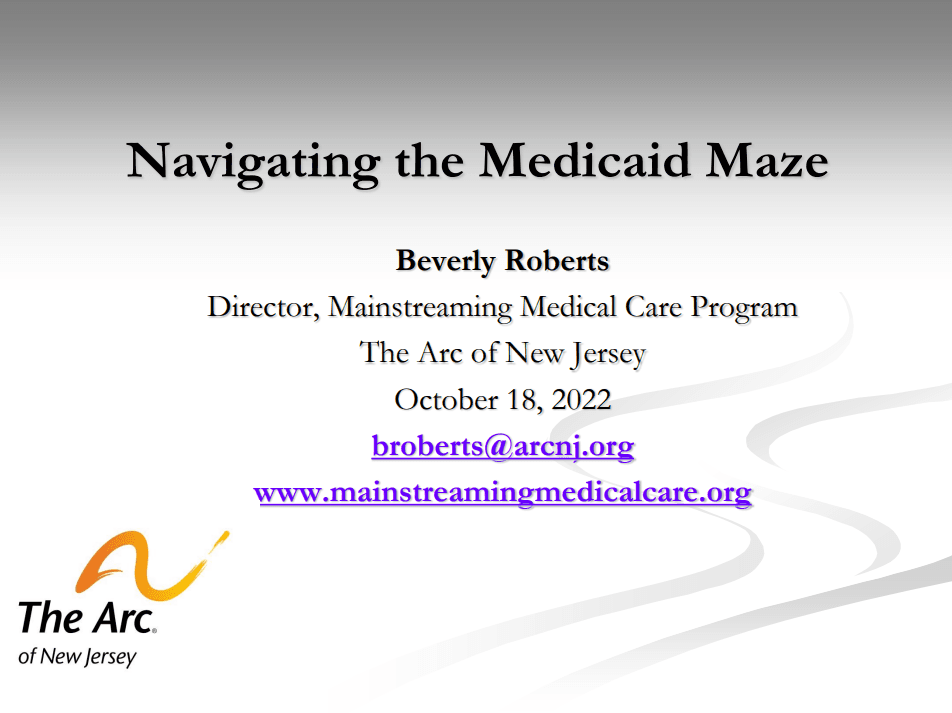 10/18/22 Navigating the Medicaid Maze - Slides