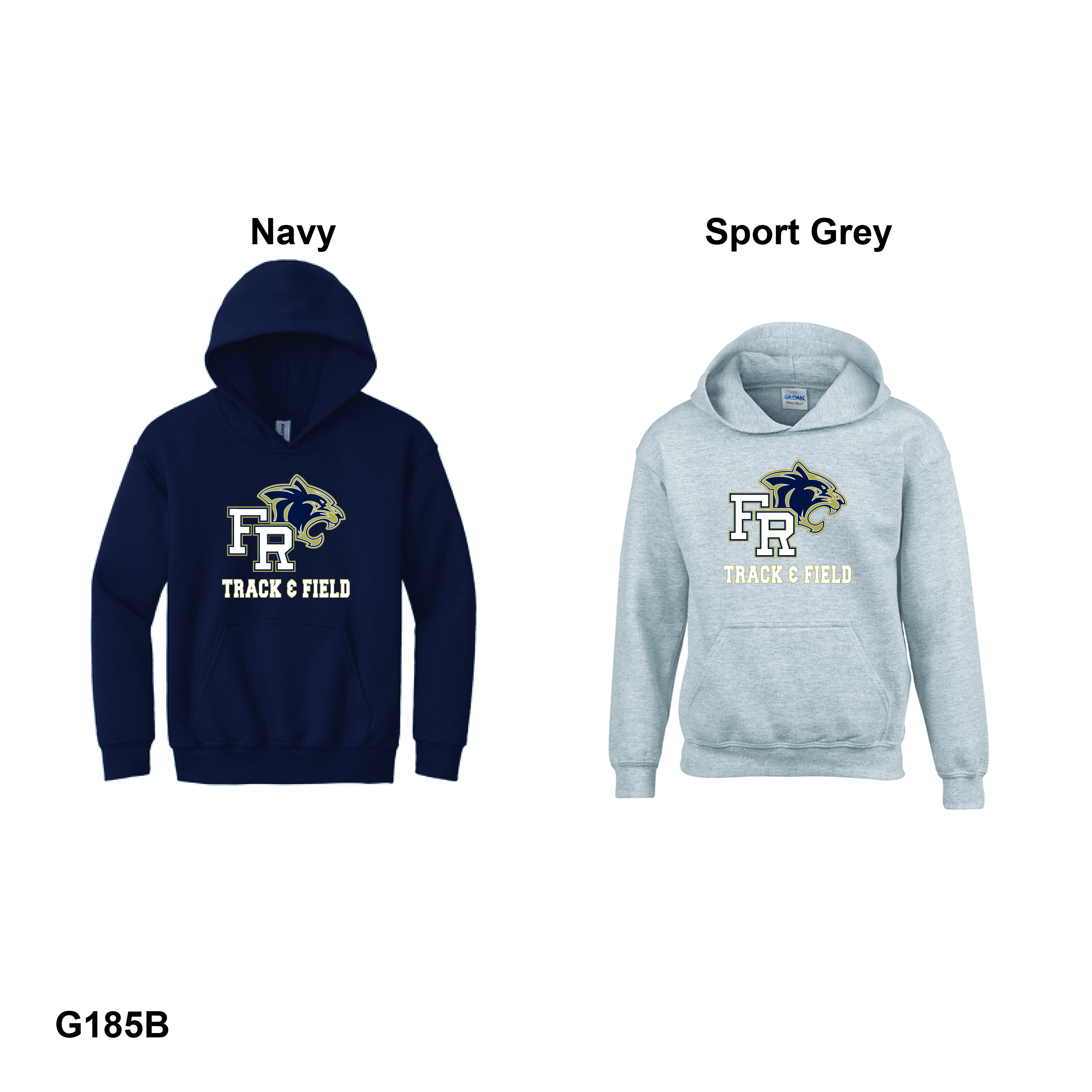 TRACK & FIELD LOGO - Gildan Youth Heavy Blend™ Hooded Sweatshirt