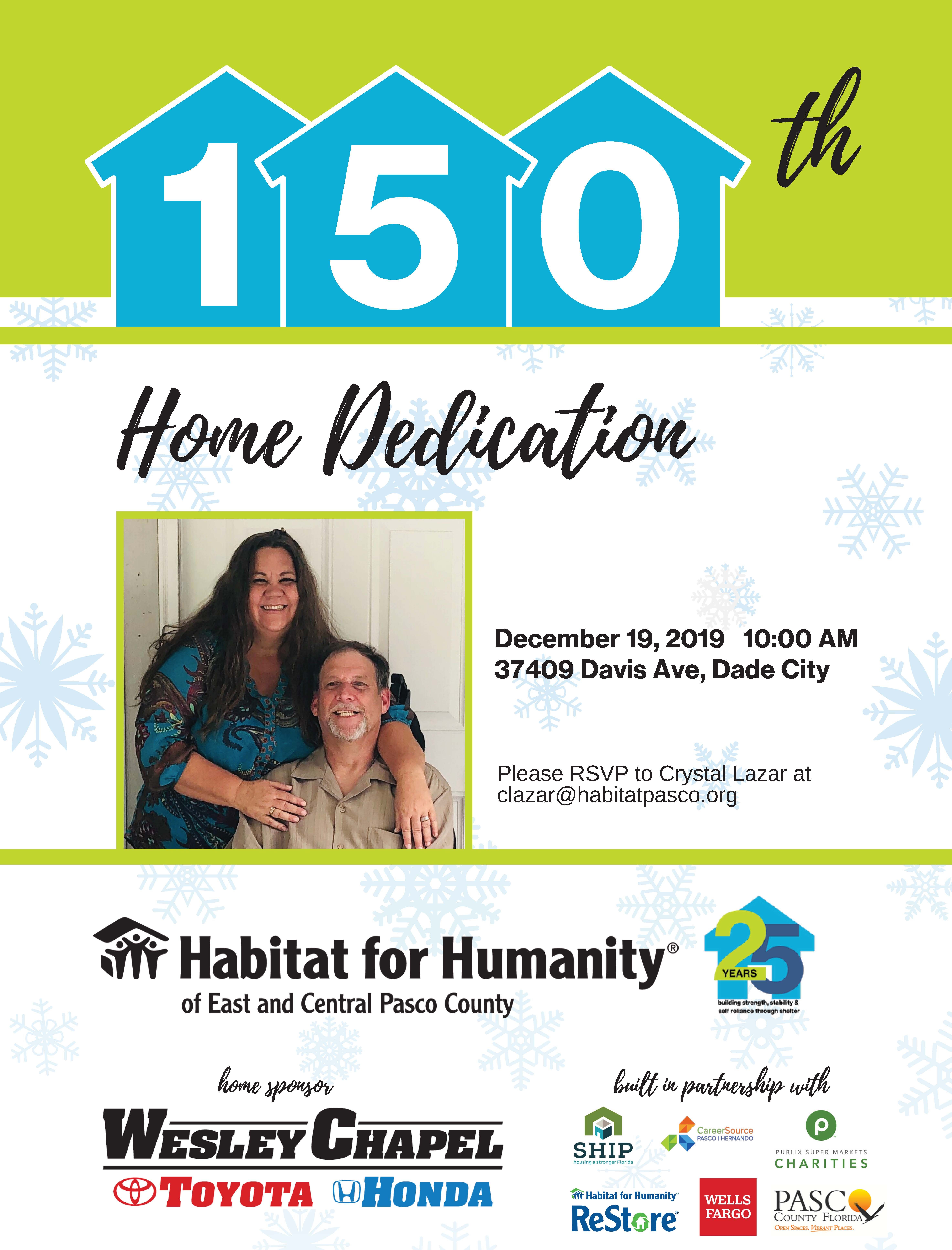 150th home dedication