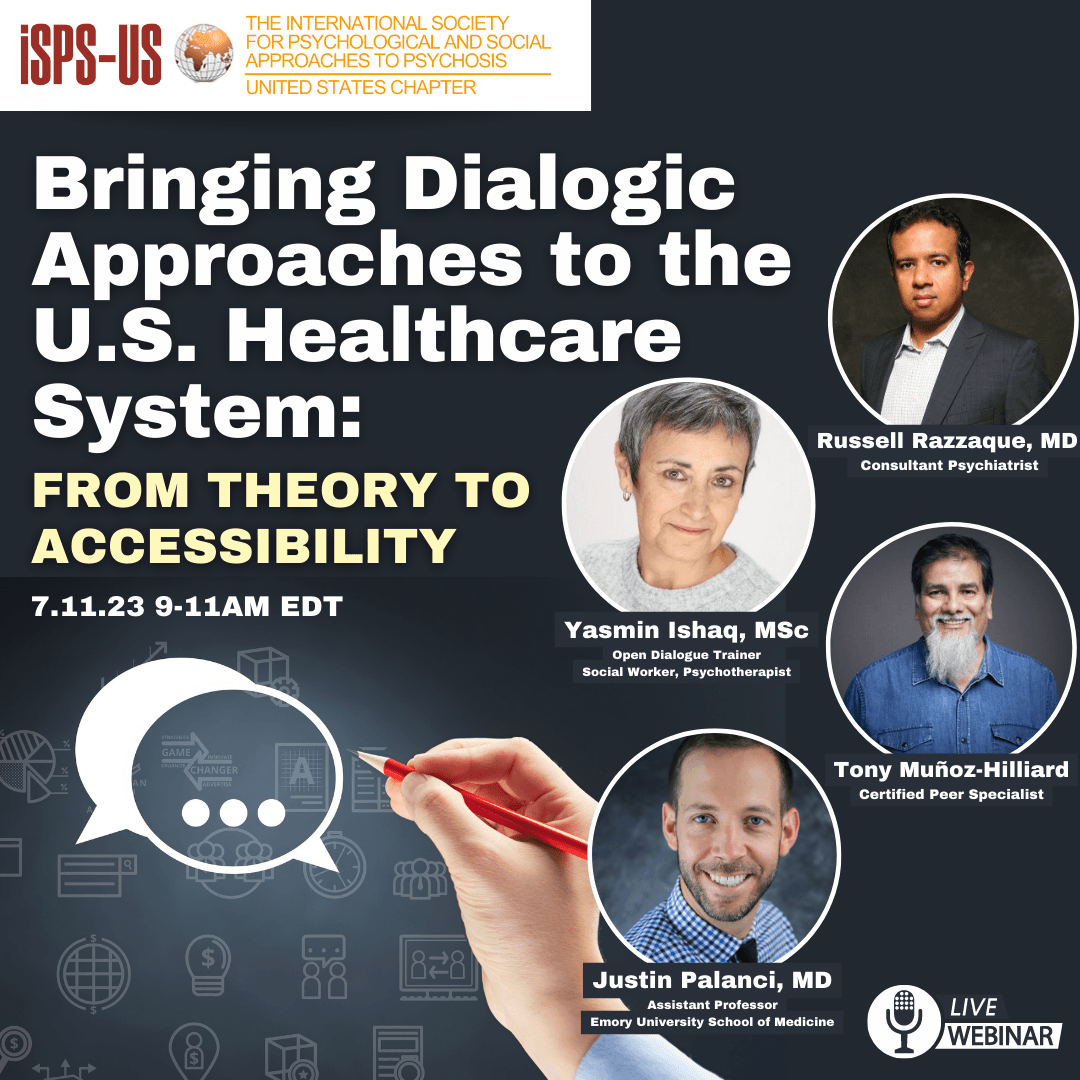 7/11: Webinar Bringing Dialogic Approaches to the U.S. Healthcare System: From Theory to Accessibility.