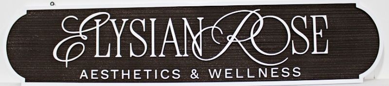 B11242A - Carved and Sandblasted Sign for "Elysian Rose Aesthetics and Wellness"