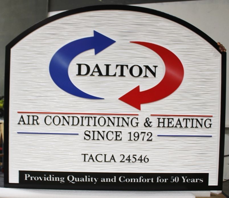 SC38309 - Carved 2.5-D Multi-level HDU  Sign for the Dalton Air Conditioning & Heating Company