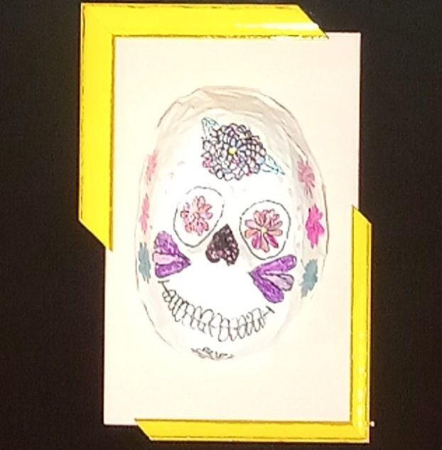 "Dia de los Muertos Masks" by Lori Orlowski's 4th Grade Class