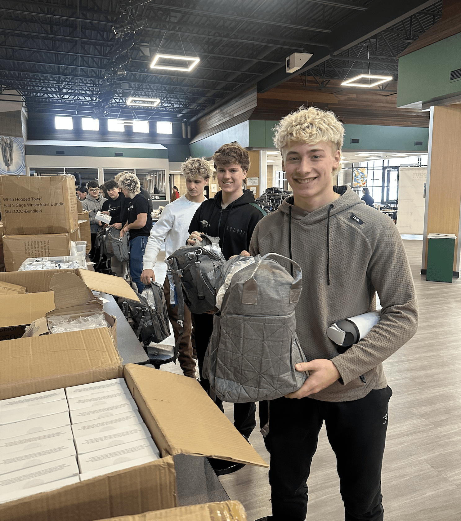 A Project with Heart – Packing 500 Layettes!