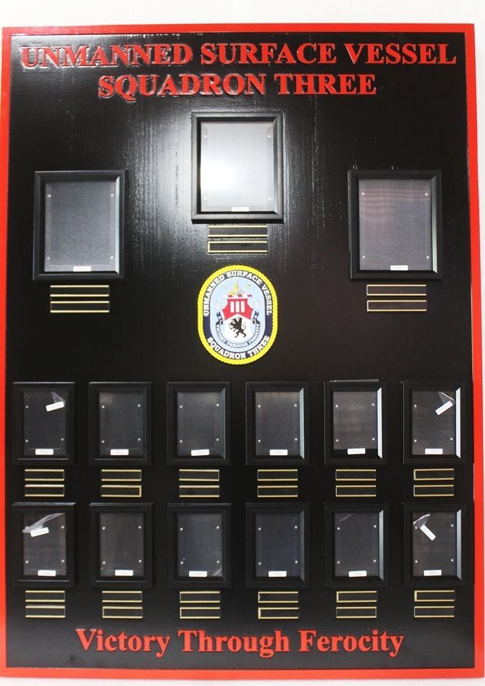 JP-1363 - Chain-of-Command Photo Board for the Unmanned Surface Vehicle,  Squadron Three