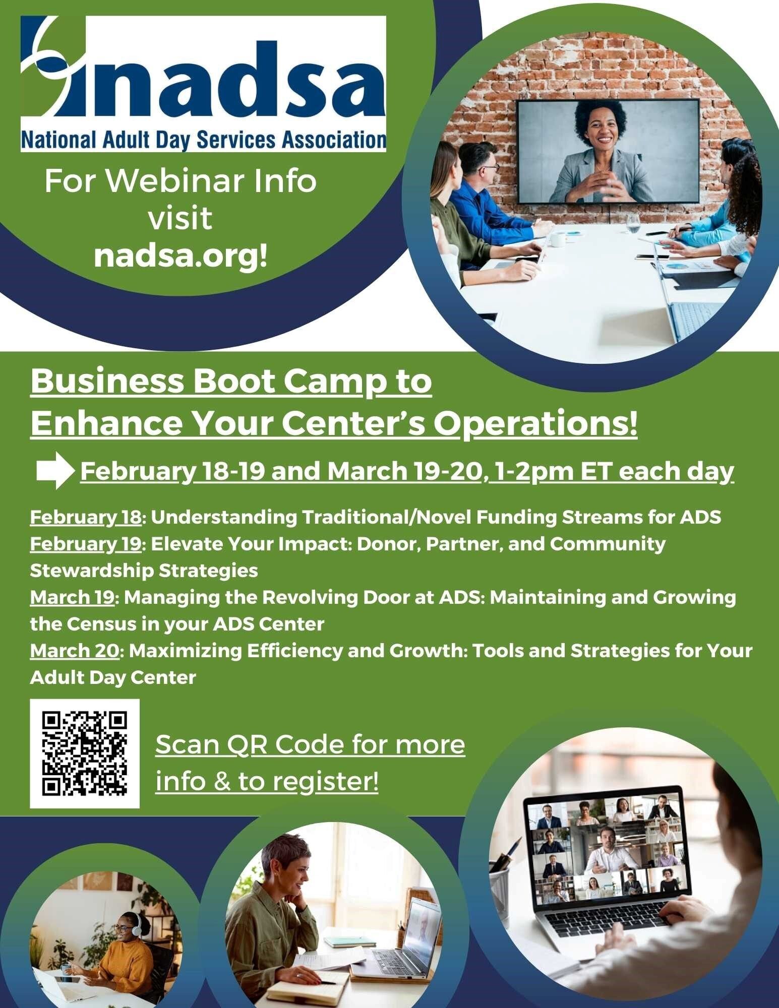 NADSA Business Boot Camp 2025 flyer