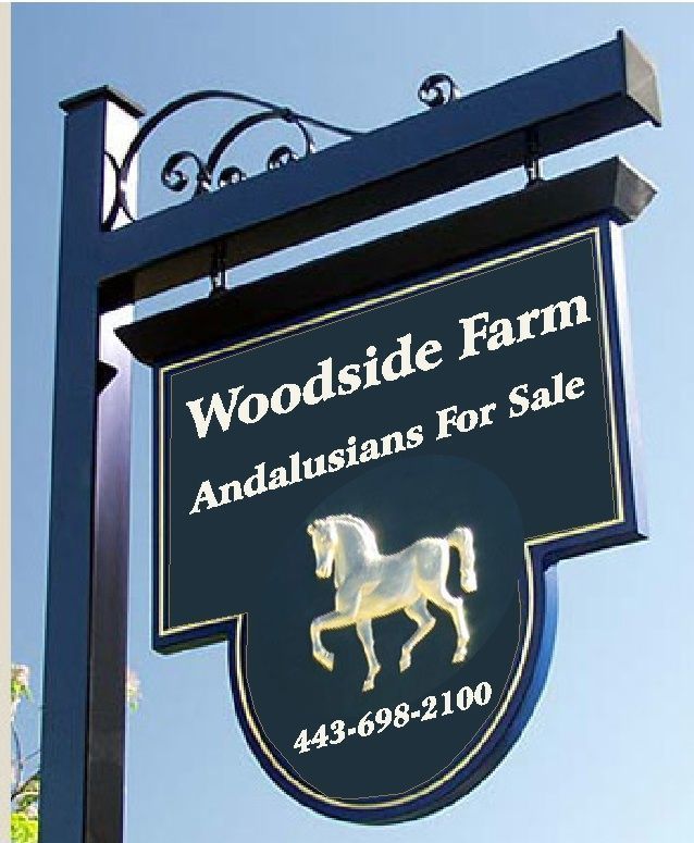 M4732- Cedar  Wood 4" x 4" Post with 4" x 4" Horizontal Cross-Beam and Wrought Iron Scroll Bracket for Woodside Farm Hanging Sign