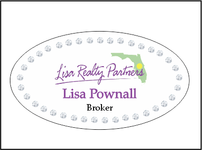 Oval Bling Name Badge