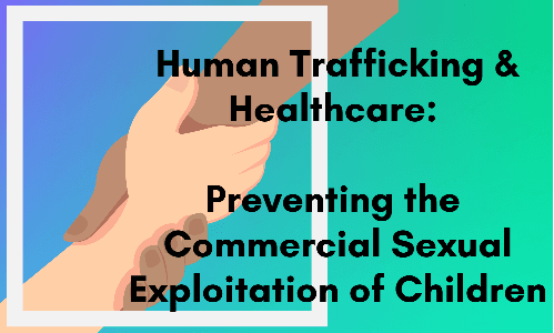 blue and green background with 2 hands grasping each other to pull upwards