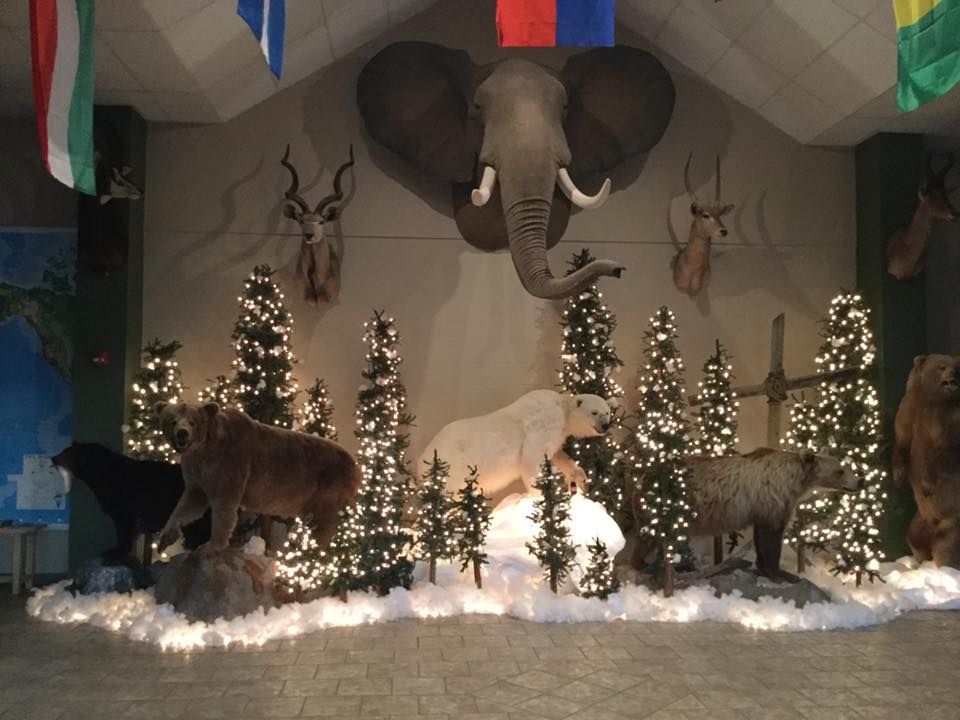 Lobby at Christmastime
