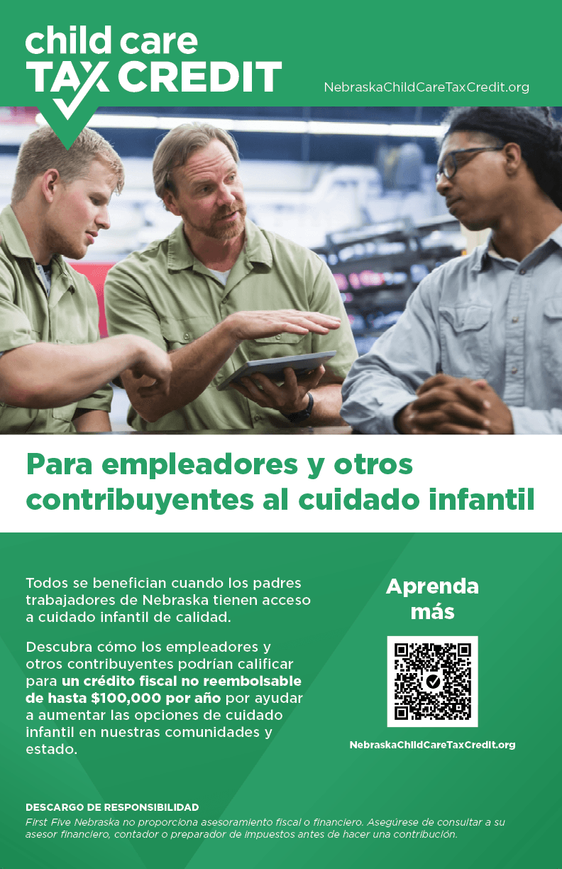 Child Care Contributors Campaign Poster - Español
