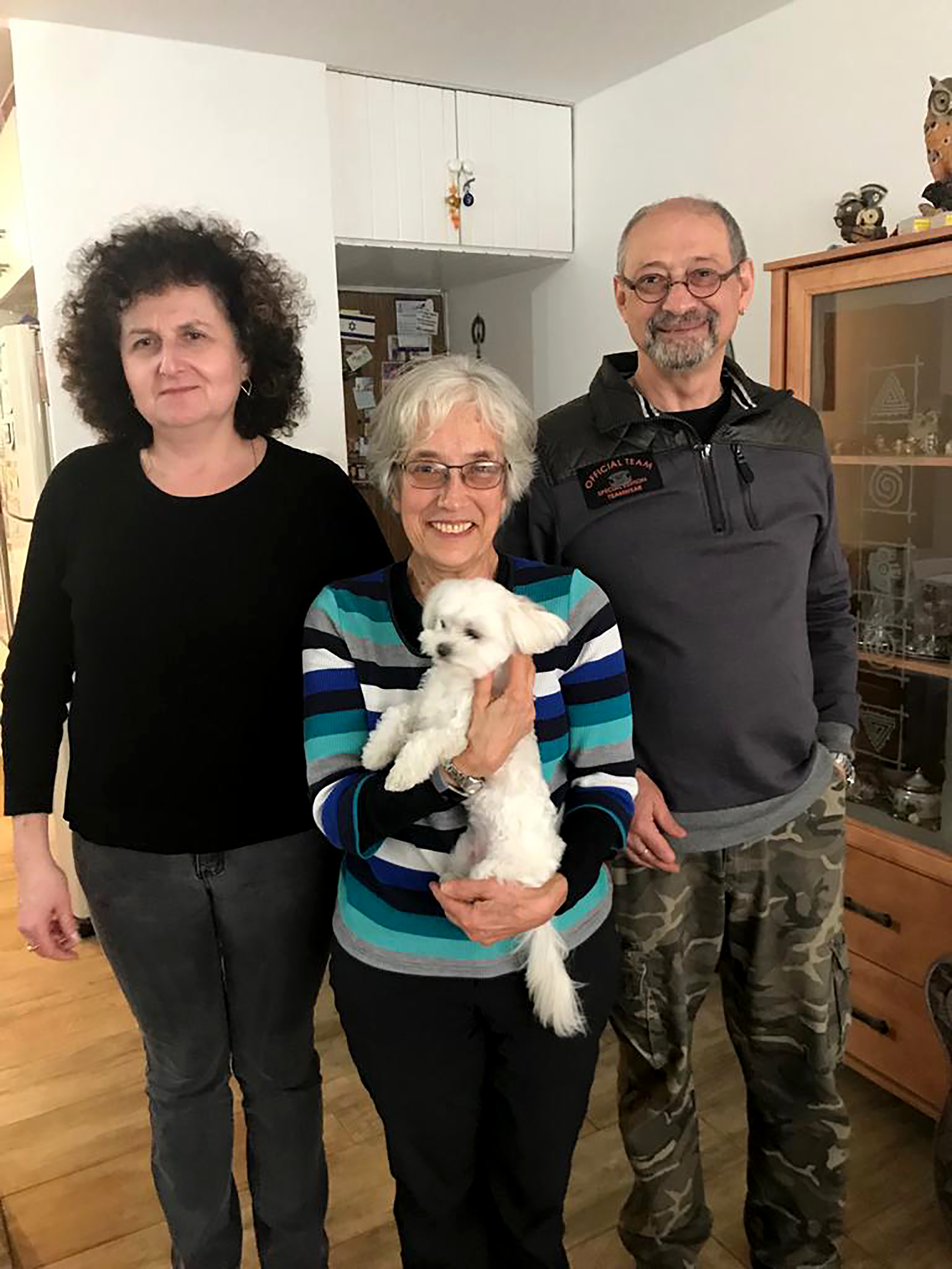 Dina, Zoya, and Boris in January of 2019.
