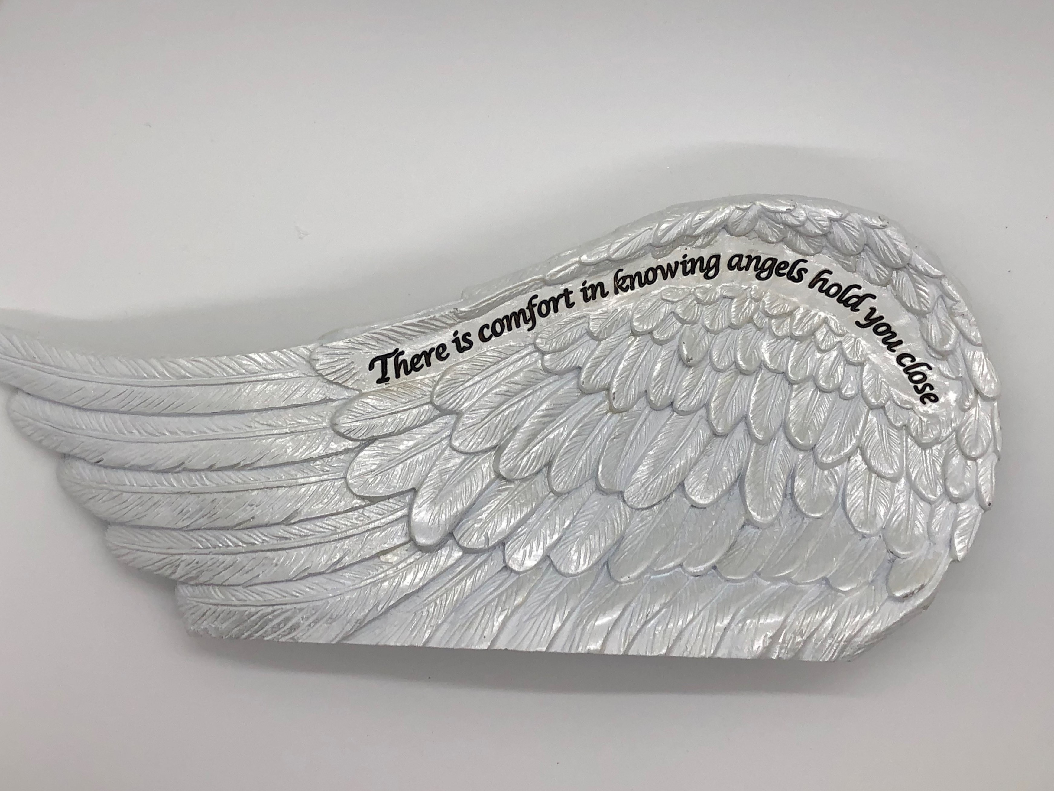 Pearl Finished Angel Wing ~ There is comfort knowing angels hold you close