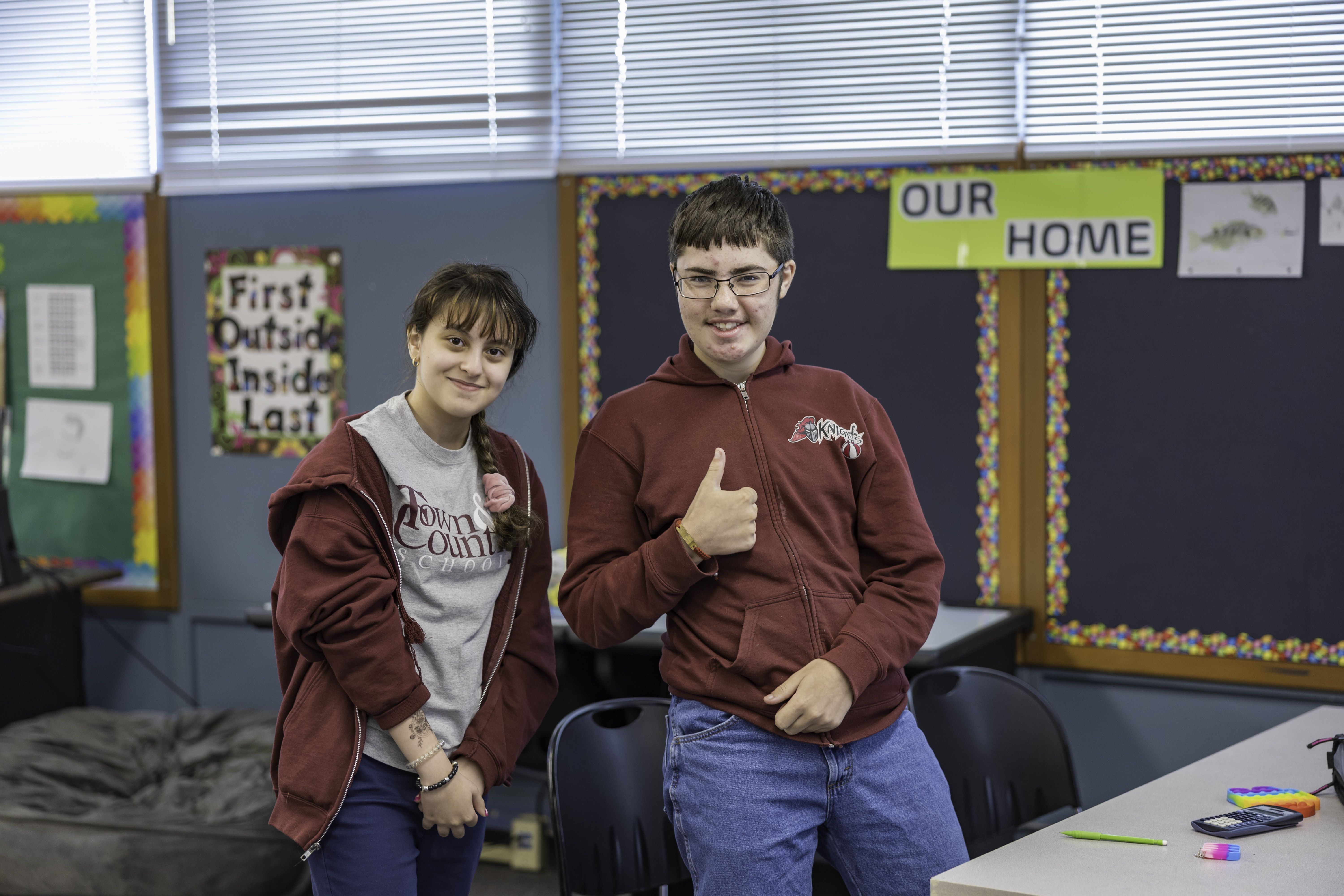 Students smiling