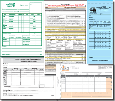 Carbonless or Carbon Interleaved Business Forms