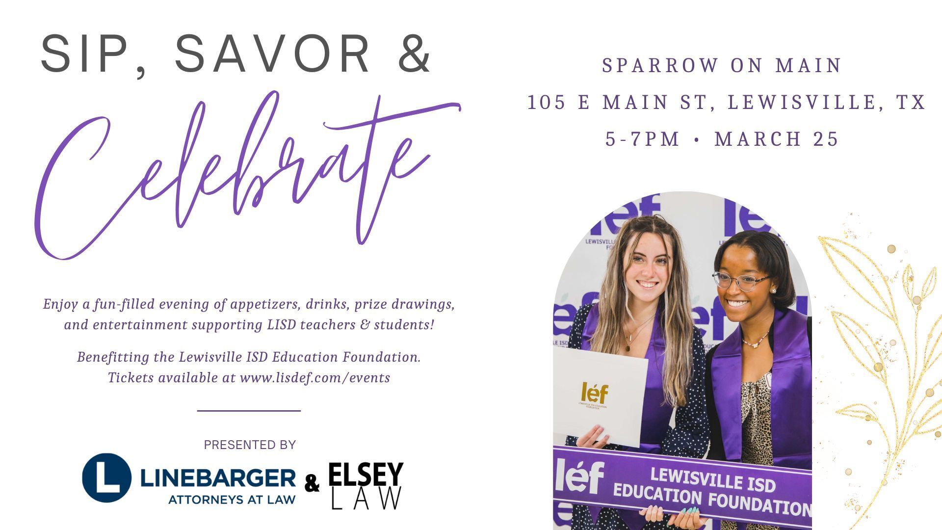 Save the Date for LEF's Sip, Savor & Celebrate Event!