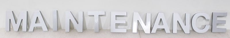 LP-7171 - Carved Aluminum-Plated Individual Sign Letters for "Maintenance "