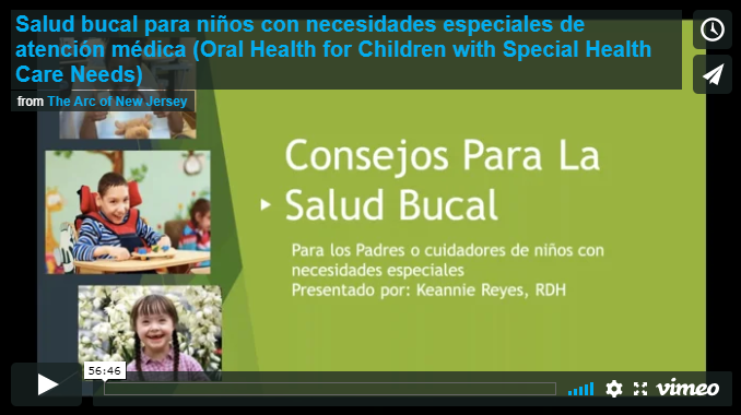Salud bucal para niños con necesidades especiales de atención médica (Oral Health for Children with Special Health Care Needs - Spanish)