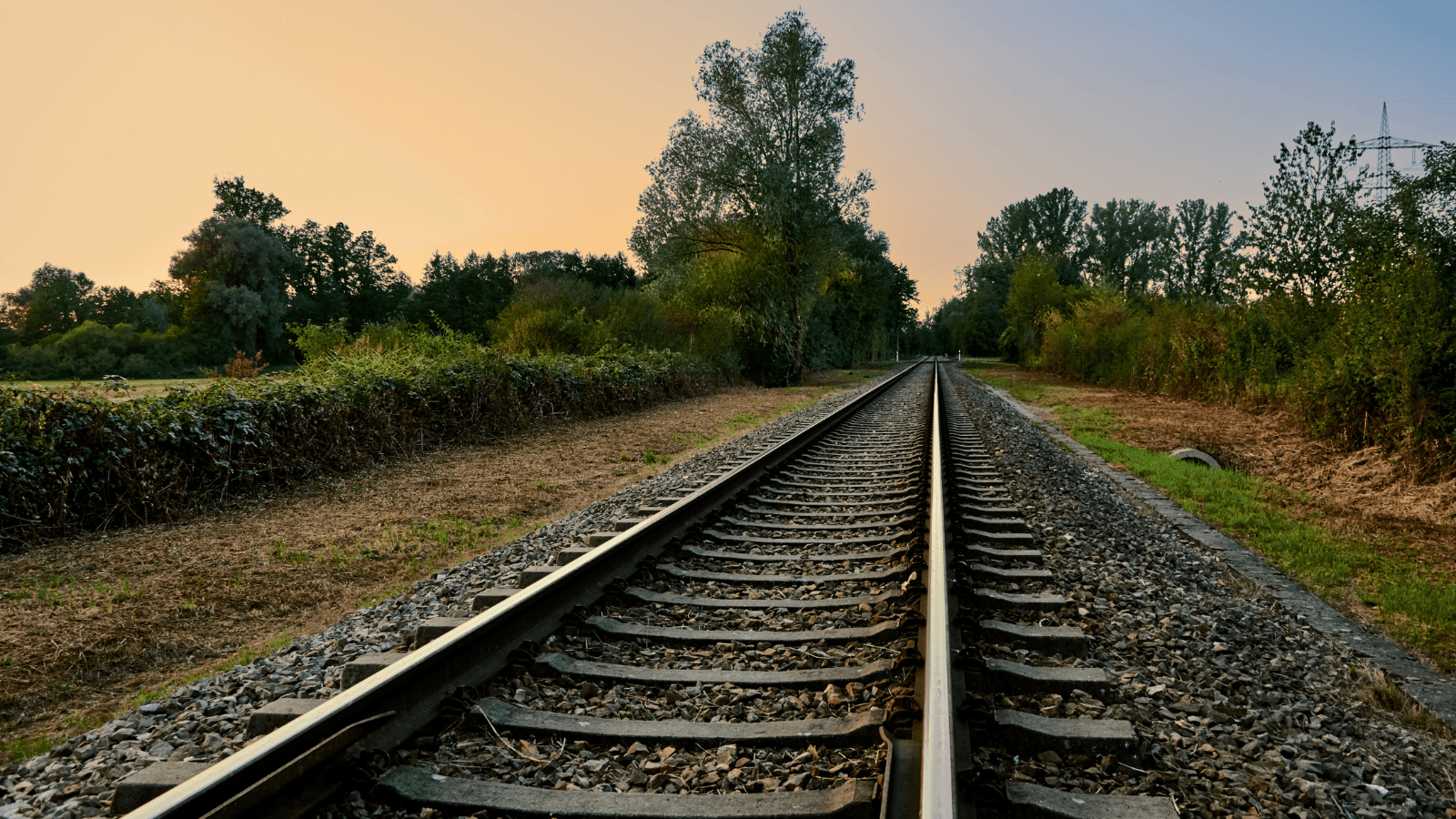 Railroad through countryside