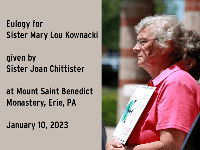 Eulogy for Sister Mary Lou Kownacki