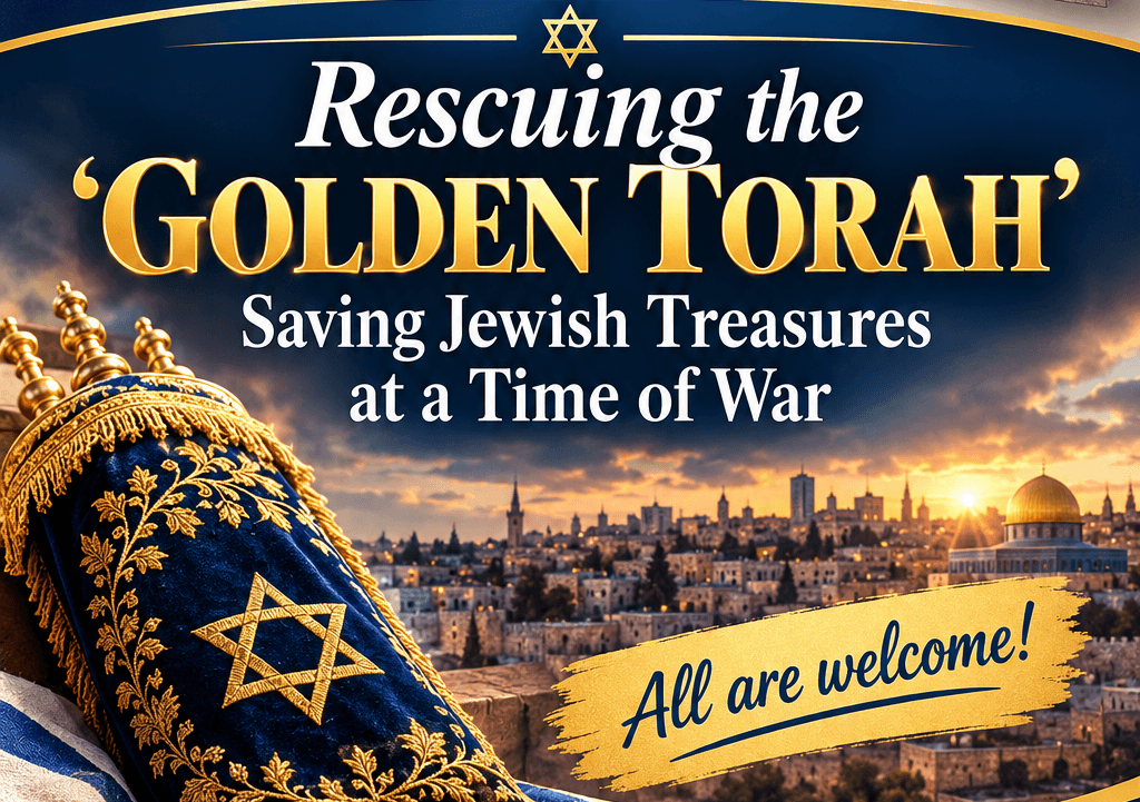 Kutz Campus presents Polly Zavadivker | Join us for 'Rescuing the Golden Torah: Saving Jewish Treasures at a Time of War'