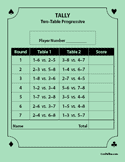 Score Pad (2-Table Progressive) – Green Paper