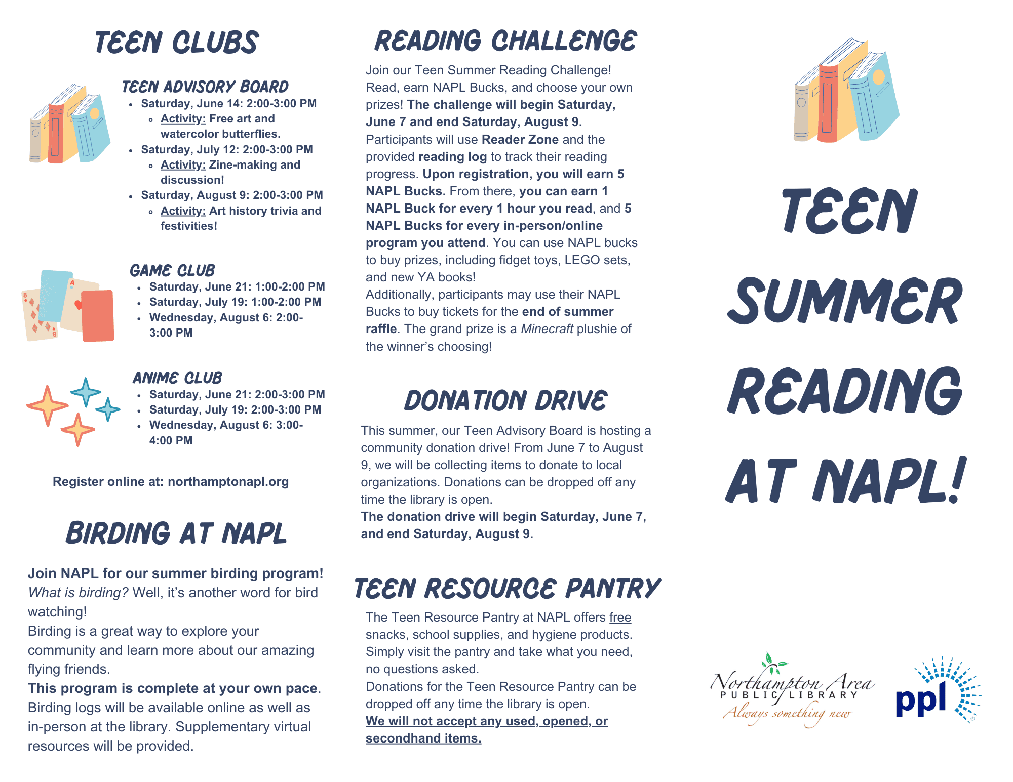 Teen Events Brochure