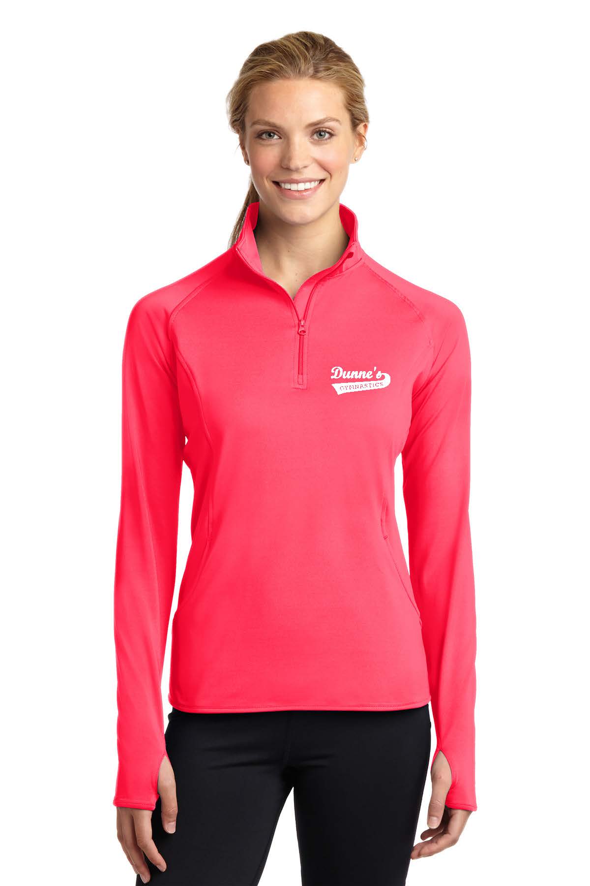 Ladies 1/2-Zip Pullover with Dunne's Logo