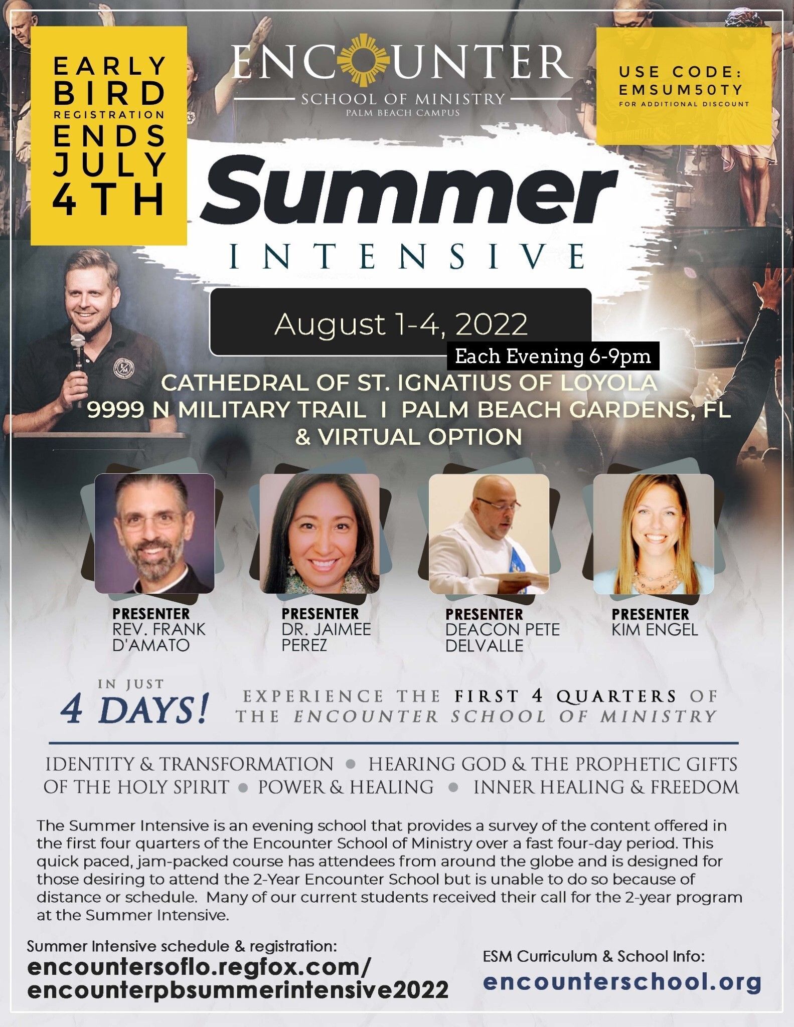Encounter Summer Intensive, Aug. 1-4  - Early Bird Registration ends July 4