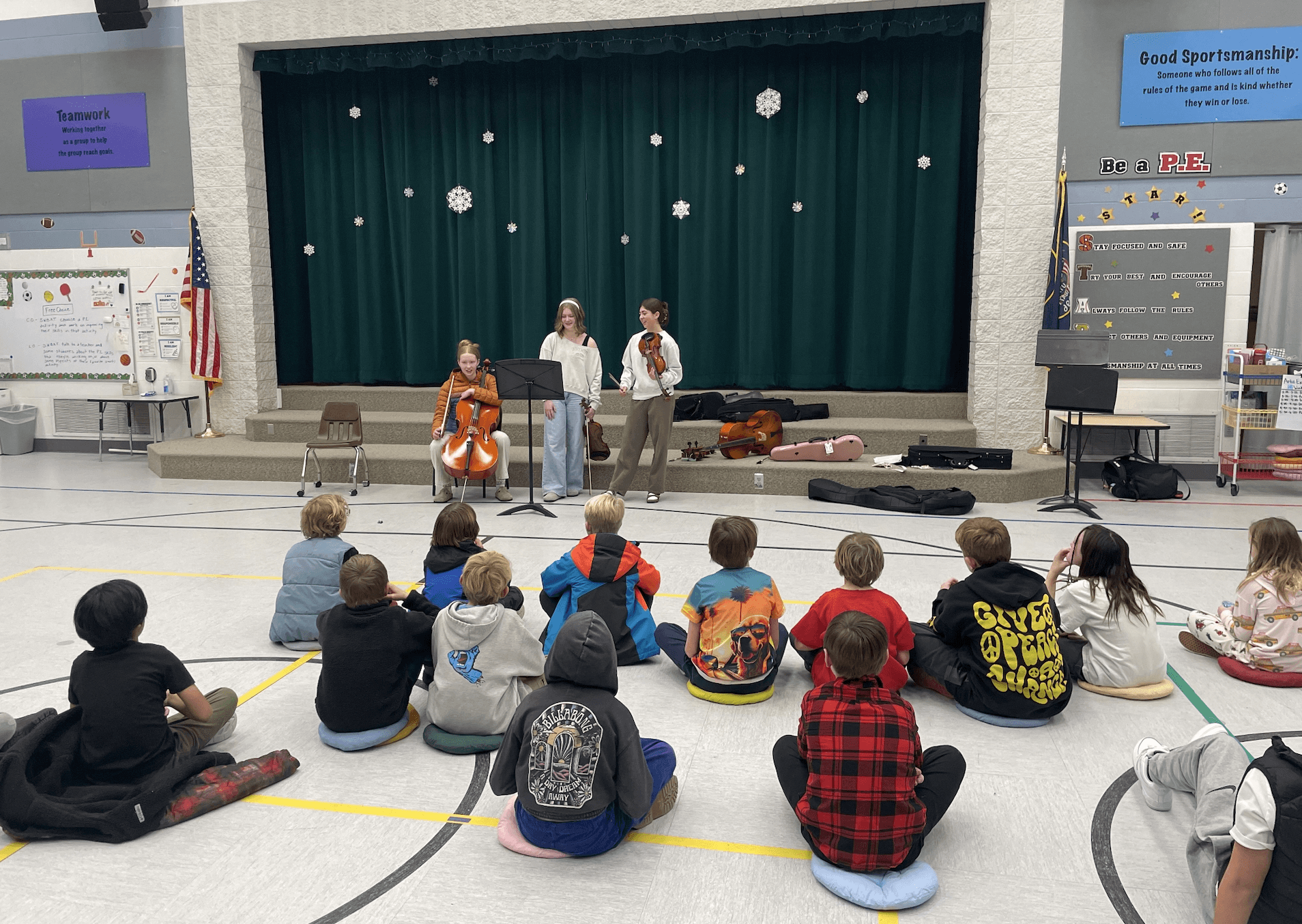 Music and Mentorship: PCHS Students Visit Camp Hawk Afterschool