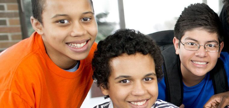 Kids smiling