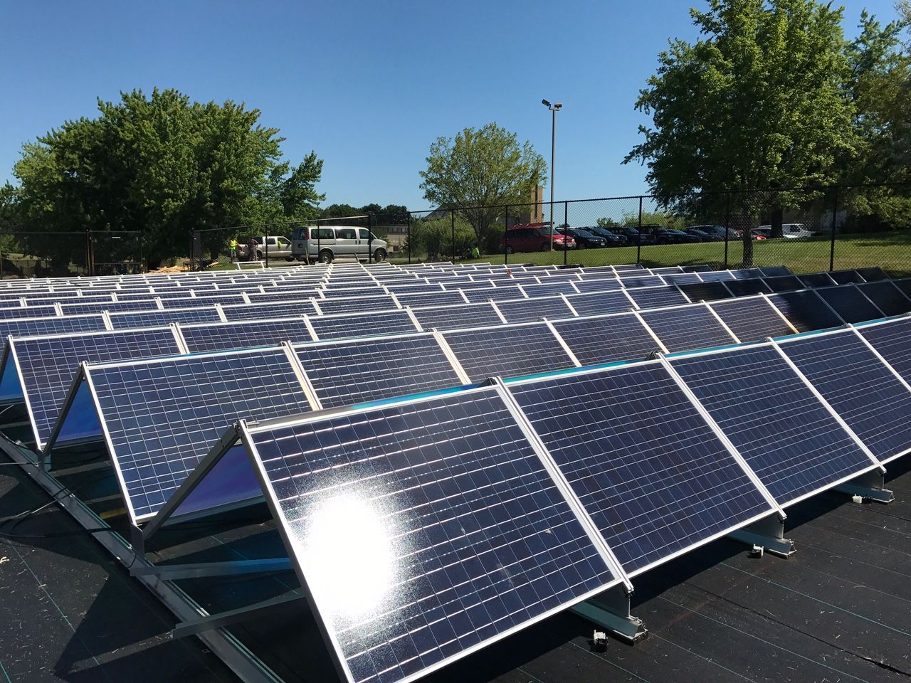 Solar panels installed at Tubman East