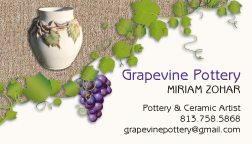 Business Card Design & Printing - Grapevine Pottery