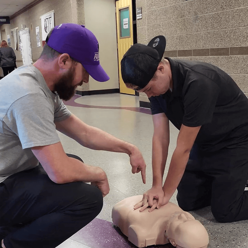 Learning CPR at Endeavor Academy