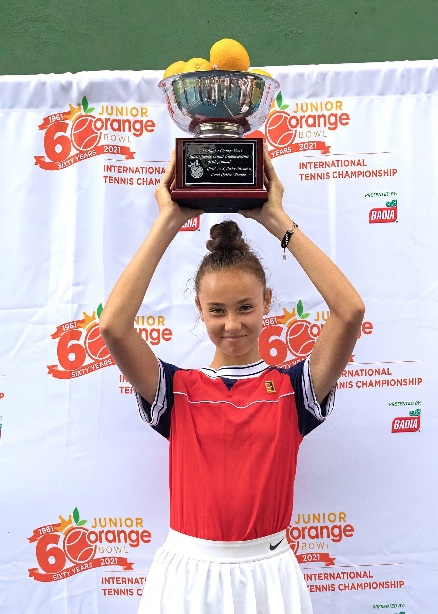 Lia Belibova wins Girls' 12s final over Russian Christina Lyutova in a 6-3, 6-1 victory to become the first champion from Moldova