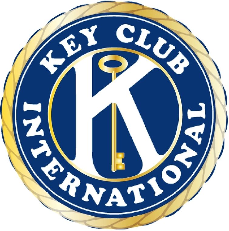 UP-1100- Carved  Multi-level Wall Plaque of the Emblem of Key Club International , Artist Painted