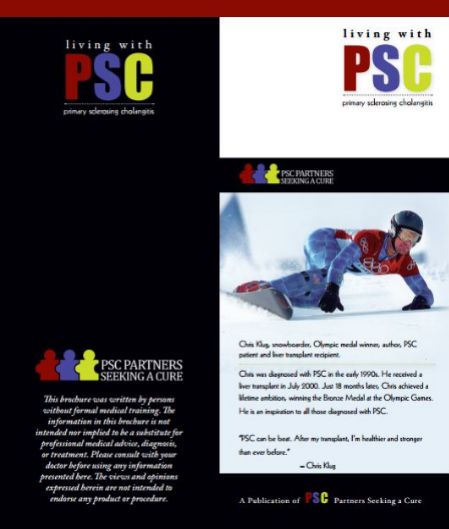 A graphic of Living with PSC brochure