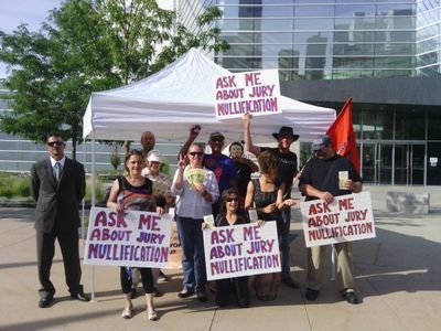 Juror Rights Educators Doing Courthouse Outreach at Lindsey-Flanigan Courthouse in Denver, Colorado