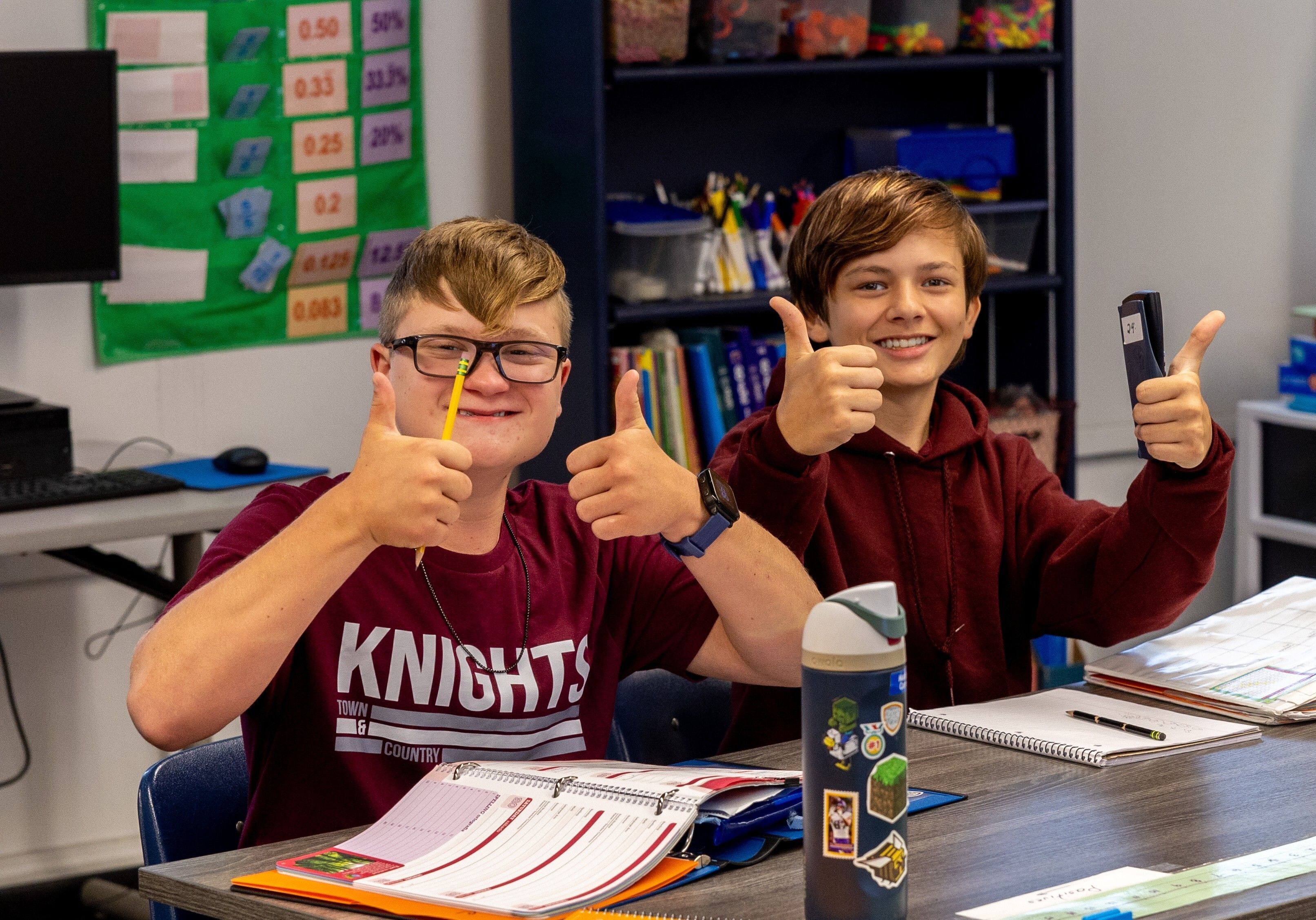 Students smiling