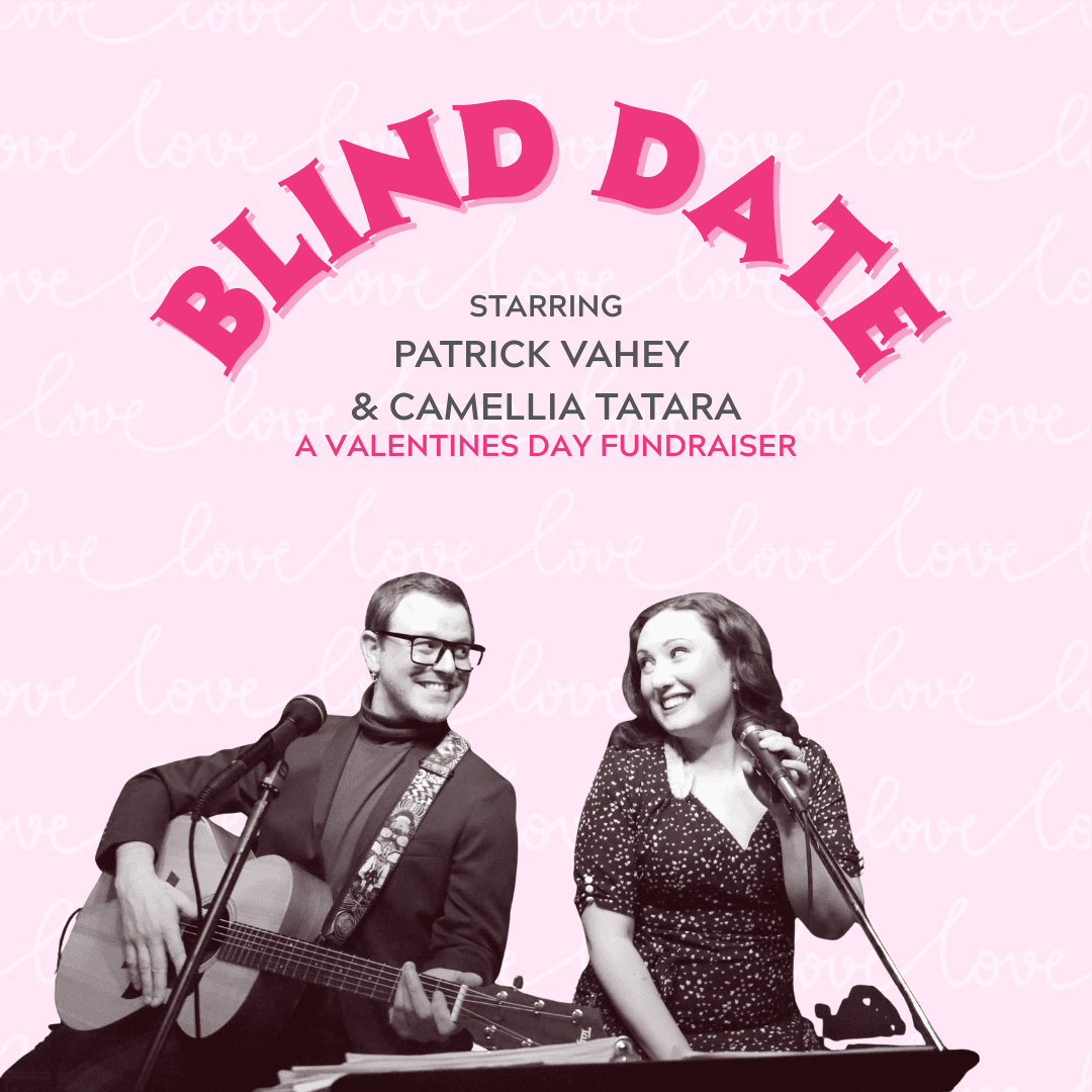 Patrick Vahey and Camellia Tatara look at each other lovingly during a performance.