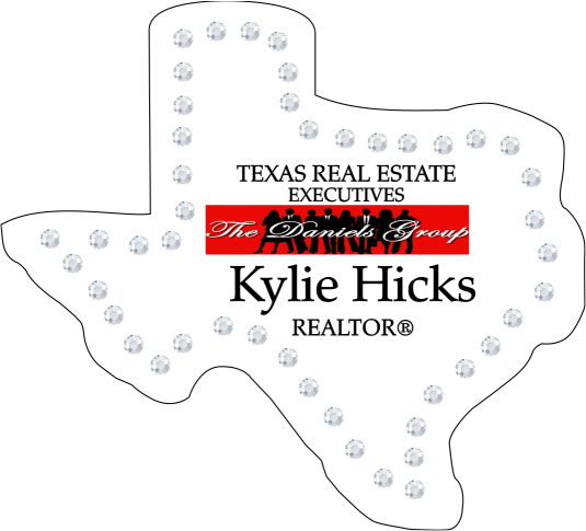 TEXAS SHAPE BLING NAME BADGE TRE