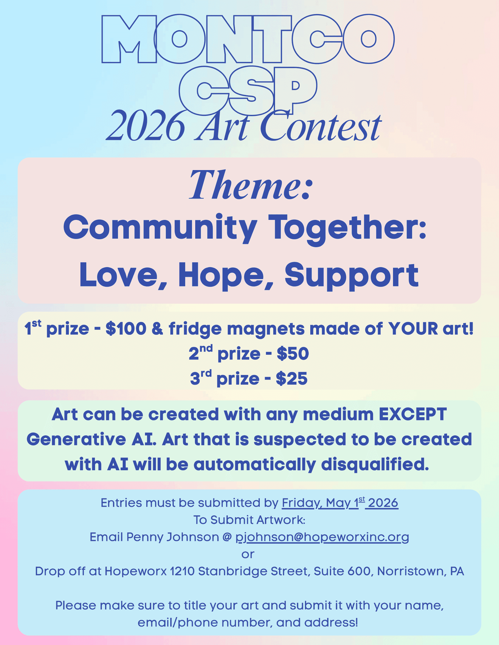 2026 CSP Art Contest : Community Support Program : Services : HopeWorx ...