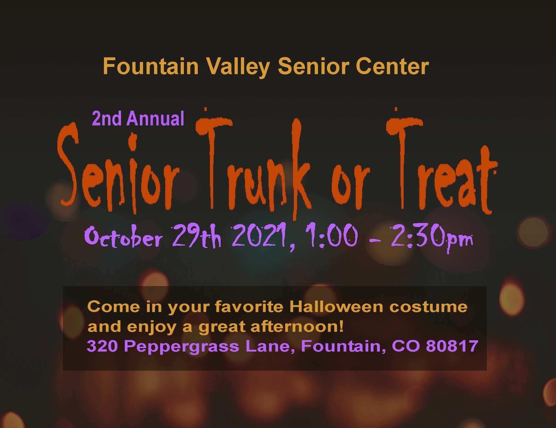 2nd Annual Senior Trunk or Treat