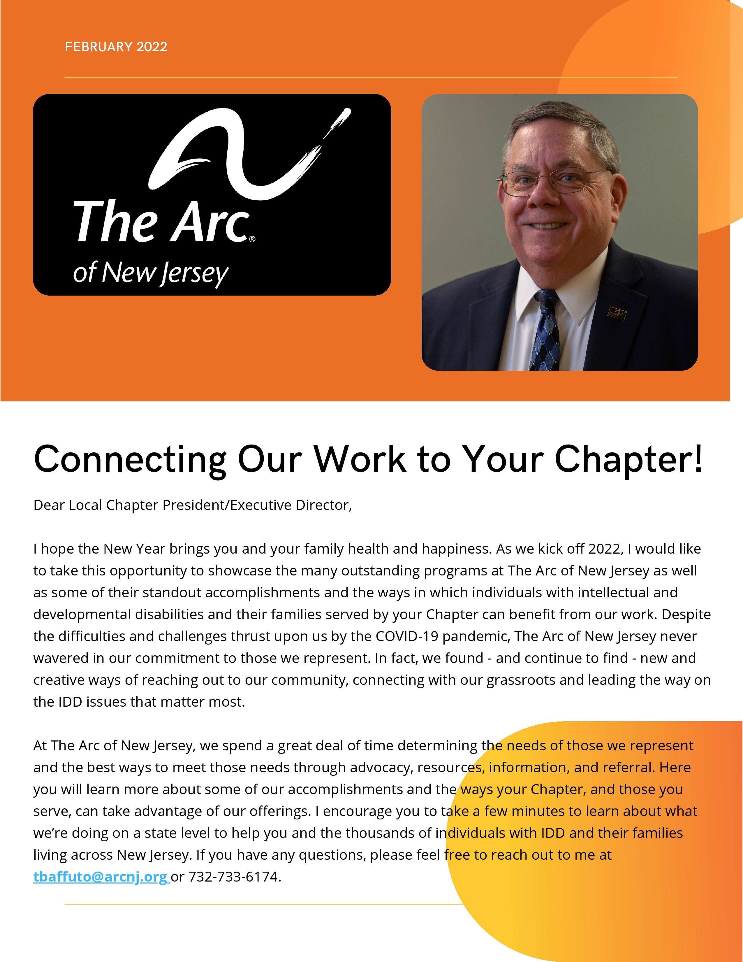 The Arc of New Jersey Chapter Newsletter February 2022