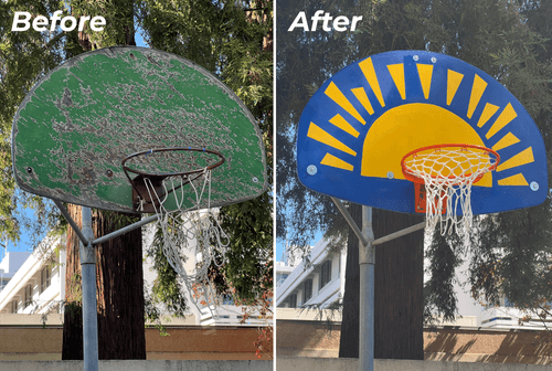 Basketball Court Refurbished for Staff and Patients